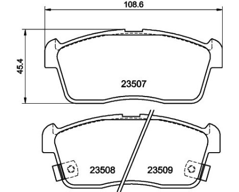 Juego de pastillas de freno 8DB 355 009-631 Hella