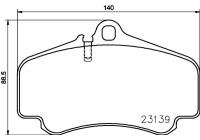 Juego de pastillas de freno 8DB 355 009-841 Hella