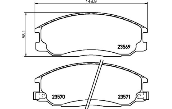 Juego de pastillas de freno 8DB 355 009-991 Hella, Imagen 4