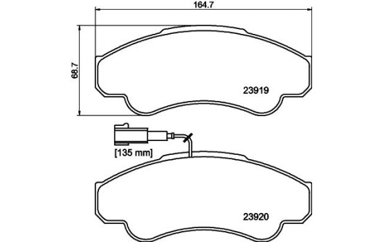 Juego de pastillas de freno 8DB 355 010-401 Hella, Imagen 4