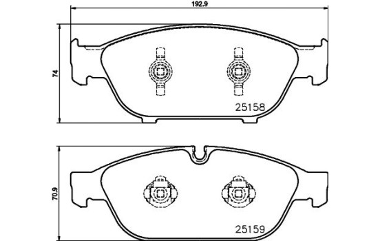 Juego de pastillas de freno 8DB 355 016-031 Hella, Imagen 4