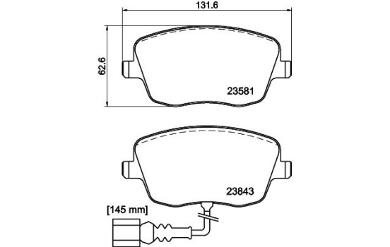 Juego de pastillas de freno 8DB 355 018-811 Hella, Imagen 7