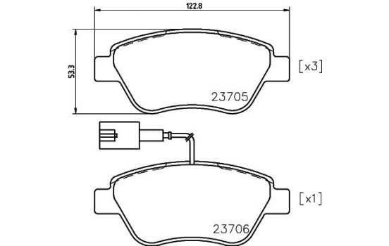 Juego de pastillas de freno 8DB 355 018-821 Hella, Imagen 7