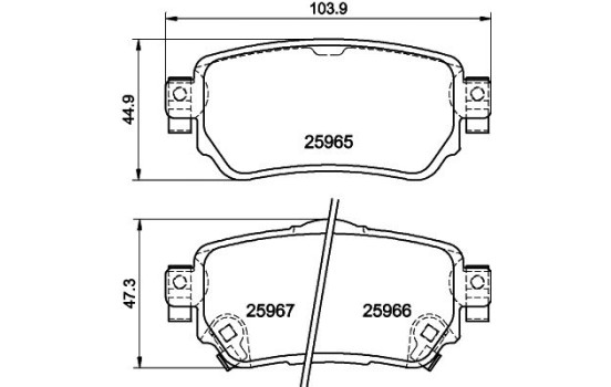 Juego de pastillas de freno 8DB 355 021-491 Hella, Imagen 4