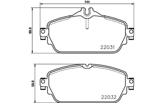 Juego de pastillas de freno 8DB 355 021-551 Hella, Imagen 4