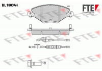 Juego de pastillas de freno BL1803A4 FTE