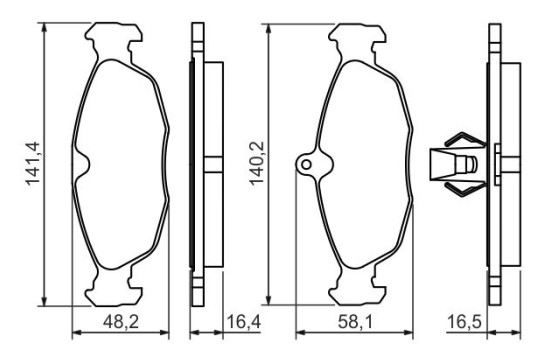 Juego de pastillas de freno BP1335 Bosch, Imagen 5