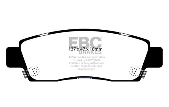 Juego de pastillas de freno EBC Ultimax2 DP1672, Imagen 2