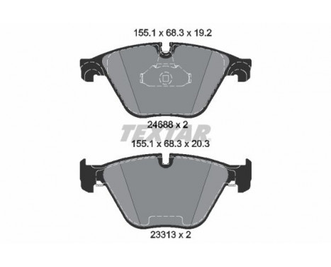 Juego de pastillas de freno, freno de disco 2468801 Textar