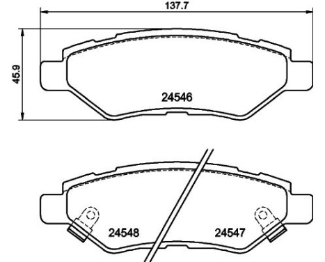 Juego de pastillas de freno, freno de disco 8DB 355 020-011 Hella