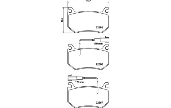 Juego de pastillas de freno, freno de disco 8DB 355 039-031 Hella, Imagen 4