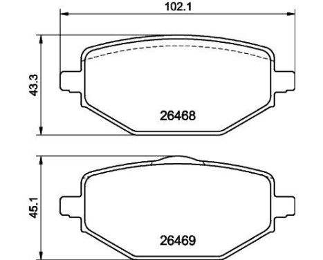 Juego de pastillas de freno, freno de disco 8DB 355 044-241 Hella