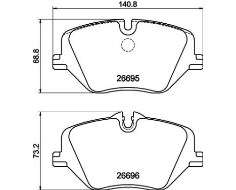 Juego de pastillas de freno, freno de disco 8DB 355 046-051 Hella