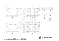 Juego de pastillas de freno, freno de disco ADBP420182 Blue Print