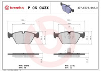 Juego de pastillas de freno, freno de disco BREMBO XTRA LINE P 06 043X