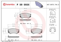 Juego de pastillas de freno, freno de disco BREMBO XTRA LINE P 59 055X