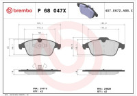 Juego de pastillas de freno, freno de disco BREMBO XTRA LINE P 68 047X