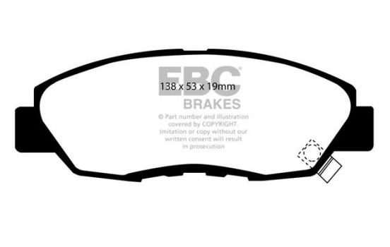 Juego de pastillas de freno, freno de disco DP812 EBC