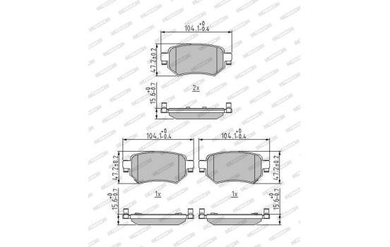 Juego de pastillas de freno, freno de disco FDB4944 Ferodo, Imagen 2