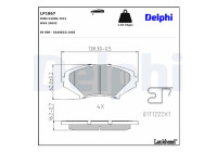 Juego de pastillas de freno, freno de disco LP1867 Delphi