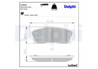 Juego de pastillas de freno, freno de disco LP2034 Delphi