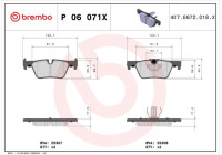 Juego de pastillas de freno, freno de disco P 06 071X Brembo