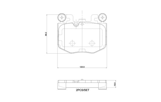 Juego de pastillas de freno, freno de disco P 06 120 Brembo, Imagen 4