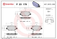 Juego de pastillas de freno, freno de disco P 23 179 Brembo