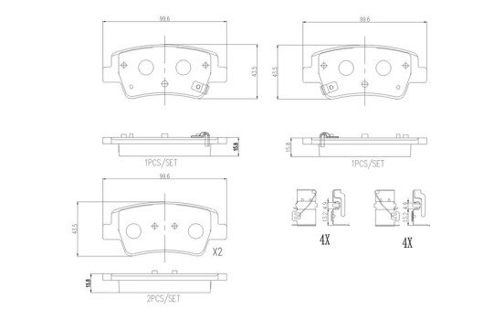 Juego de pastillas de freno, freno de disco P 30 150 Brembo, Imagen 4