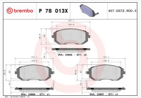 Juego de pastillas de freno, freno de disco P 78 013X Brembo