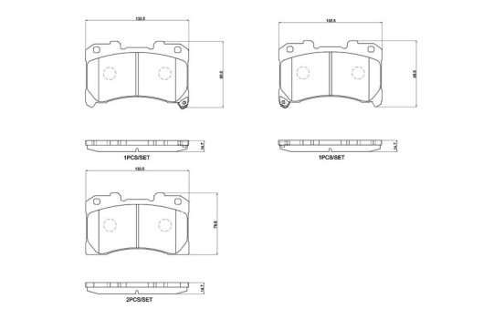 Juego de pastillas de freno, freno de disco P 83 184 Brembo, Imagen 4