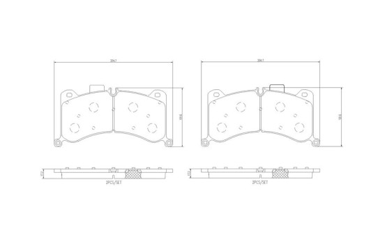 Juego de pastillas de freno, freno de disco P 85 183 Brembo, Imagen 3