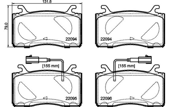 Juego de pastillas de freno, freno de disco P23187 Brembo, Imagen 2