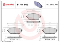 Juego de pastillas de freno, freno de disco P49065 Brembo