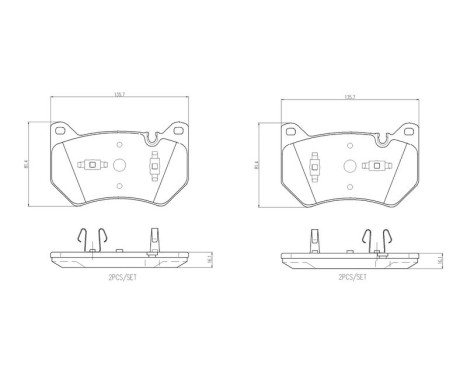 Juego de pastillas de freno, freno de disco P85181 Brembo