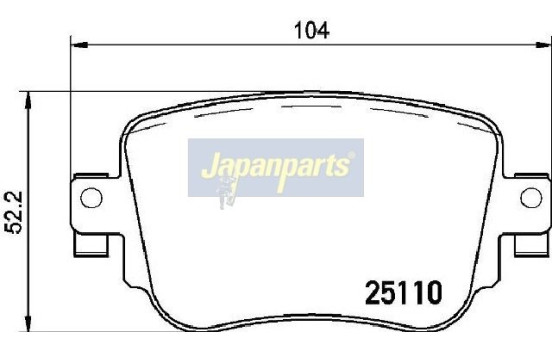 Juego de pastillas de freno, freno de disco PP-0900AF Japanparts, Imagen 2