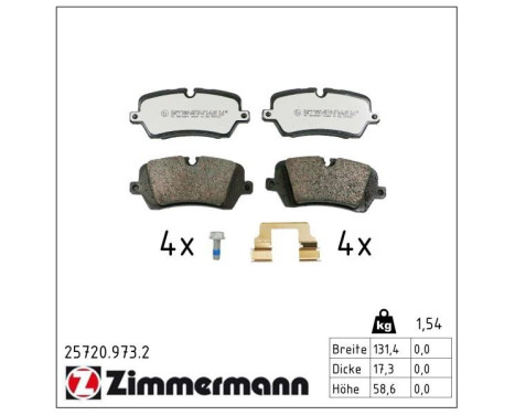 Juego de pastillas de freno, freno de disco rd:z 25720.973.2 Zimmermann