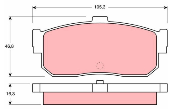 Juego de pastillas de freno GDB1172 TRW, Imagen 2