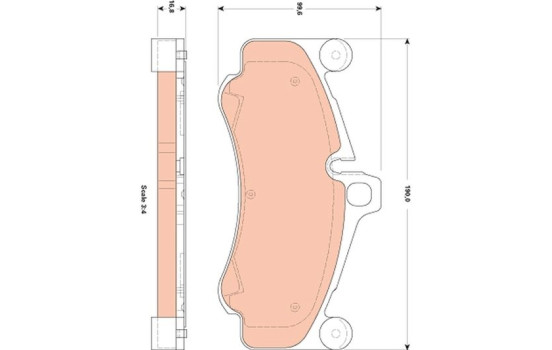 Juego de pastillas de freno GDB1862 TRW, Imagen 2