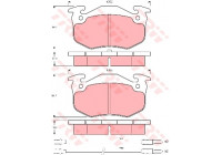 Juego de pastillas de freno GDB313 TRW