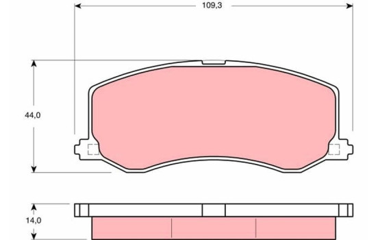Juego de pastillas de freno GDB3237 TRW, Imagen 2