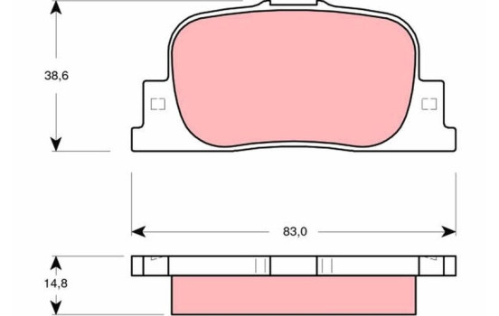Juego de pastillas de freno GDB3278 TRW, Imagen 2