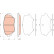 Juego de pastillas de freno GDB3401 TRW, Miniatura 2
