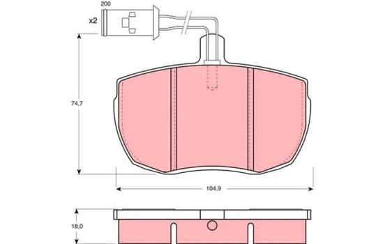 Juego de pastillas de freno GDB779 TRW, Imagen 2