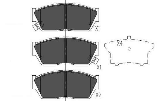 Juego de pastillas de freno KBP-2016 Kavo parts