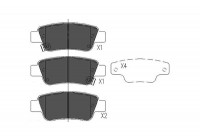 Juego de pastillas de freno KBP-2042 Kavo parts