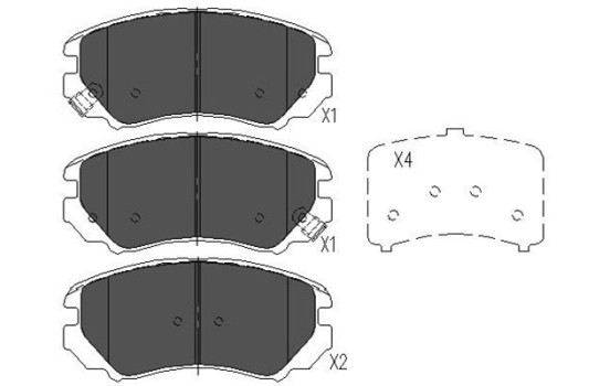 Juego de pastillas de freno KBP-3008 Kavo parts