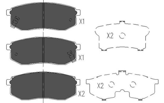 Juego de pastillas de freno KBP-3013 Kavo parts