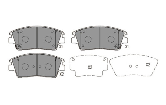 Juego de pastillas de freno KBP-4030 Kavo parts