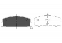 Juego de pastillas de freno KBP-4506 Kavo parts